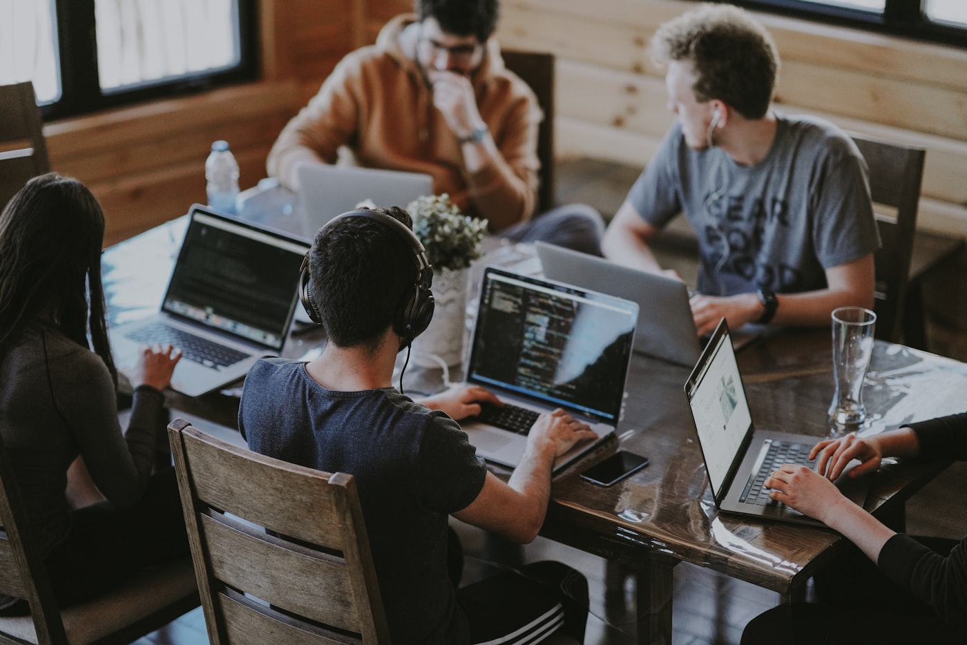 Professionals reviewing market insights together